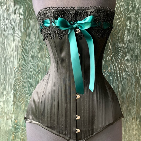 Sample sale ready to ship S- Curve Edwardian steel boned corset waist to 30 “ - Picture 2 of 7